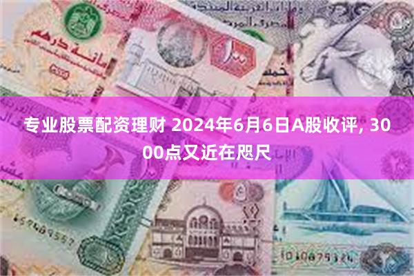 专业股票配资理财 2024年6月6日A股收评, 3000点又近在咫尺