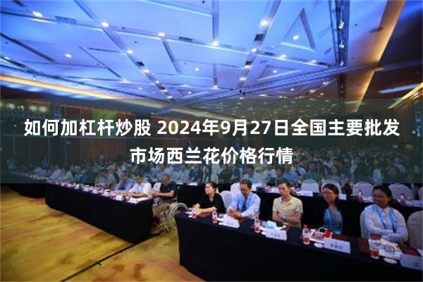 如何加杠杆炒股 2024年9月27日全国主要批发市场西兰花价格行情