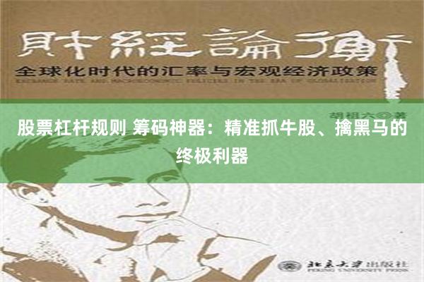 股票杠杆规则 筹码神器：精准抓牛股、擒黑马的终极利器